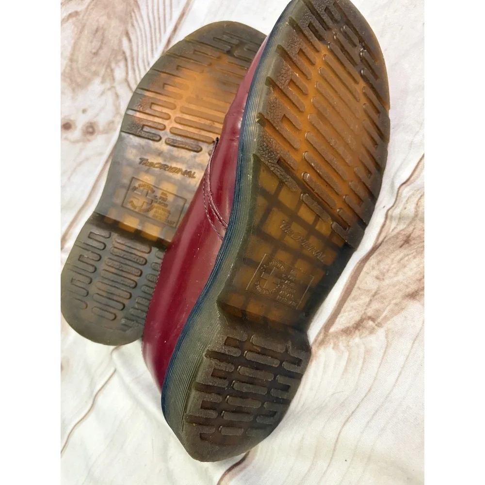 Dr Martens 1461 Cherry Red Smooth Leather Oxford Shoes UK 7 US Men 8 EU 41
